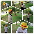 thumbnail image 4 of Sombrero de paja de One Piece - Sombrero de cosplay de Luffy para hombre, accesorio de protección solar de verano (amarillo), 4 of 6