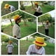 thumbnail image 4 of Sombrero de cosplay de One Piece: el sombrero de paja característico de Luffy para hombre, amarillo, protector solar de verano., 4 of 6