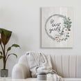 thumbnail image 2 of Stupell Industries Be Our Guest Greeting Charming Floral Wreath,30 x 40,Designed by Jennifer Ellory, 2 of 6