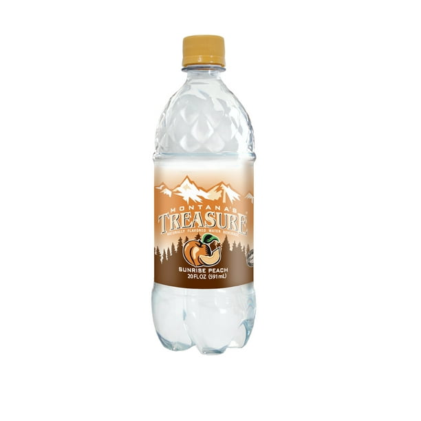 Montana's Treasure Peach Sparkling Water, 20 Fl. Oz., 12 Count