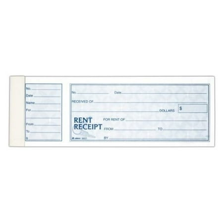 - Adams ABF9651ABF Rent Receipt, 1-Part, Tear-Off Stub, 2-3/4