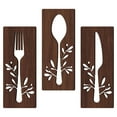 thumbnail image 4 of ADDHAT Fork Spoon Cutter Sign 1 Set Rustic Wall Art for Kitchen Decor, 4 of 8