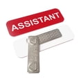thumbnail image 2 of Assistant 1 x 3" Name Tag/Badge, Red, (3 Pack), 2 of 2