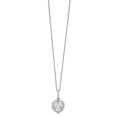 thumbnail image 2 of 925 Sterling Silver Cable Necklace with Pendants Chain Cheryl M Fancy 100-Facet and Brilliant-cut CZ Heart 18.5 Inch 14 mm, 2 of 4