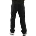 thumbnail image 3 of Ma Croix Mens Fleece Cargo Sweatpants Heavyweight Solid Open Bottom Long Pants, 3 of 3