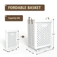thumbnail image 3 of SEESPRING 1 Bushel Laundry Basket with Wheels Foldable Rolling Slim Laundry Basket Waterproof,Tall Thin Plastic Dirty Clothes Laundry Hamper, 3 of 7
