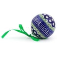 thumbnail image 3 of Polish Pottery 3½-inch Ornament Christmas Ball (Grecian Peacock Theme) Hand Painted in Boleslawiec, Poland + Certificate of Authenticity, 3 of 6