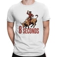 thumbnail image 2 of Smartprints 8 Seconds Bull Riding Men's T-Shirt White, Cotton, S, 2 of 4