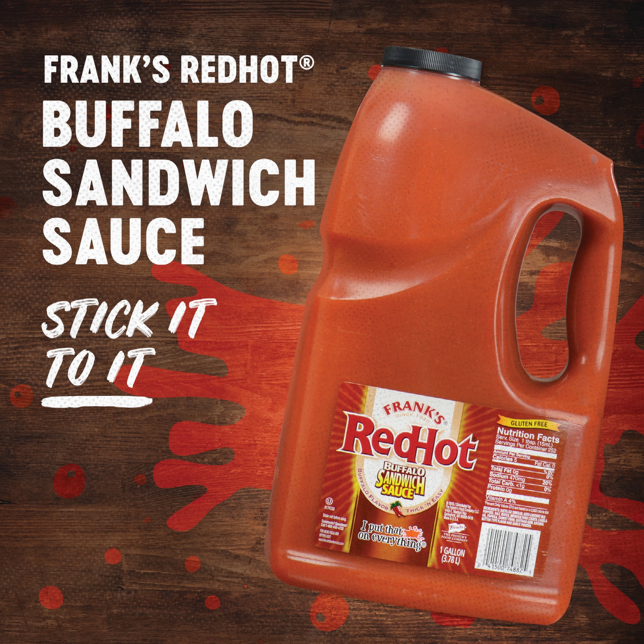 Frank's RedHot Buffalo Sandwich Sauce, 1.0 gal Jug