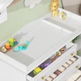 thumbnail image 3 of ChVans Changing Table Dresser, Baby Classic Nursery Dresser with 5 Drawers and 2 Shelves, Wood Chest of Drawers Nursery Storage Kids Organizer, 3 of 9