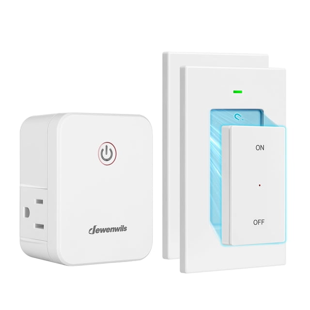 Interruptor de luz de pared inalámbrico DEWENWILS con toma de control remoto