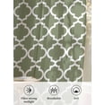 thumbnail image 6 of Sheer Curtains 108 Inches Long 2 Panels Set for Living Room, Green Morocco Semi Sheer Curtains for Windows, Boho Farmhouse Abstract Geometric Simple Voile Window Treatments Rod Pocket Curtain, 6 of 7