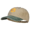 thumbnail image 2 of Jewish Star of David Embroidered Two Tone Cap - Khaki Green OSFM, 2 of 5