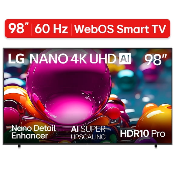 LG 98 Inch Class 4K Nano UHD TV AI NU85 Smart TV 2026, 98NU850BPUB