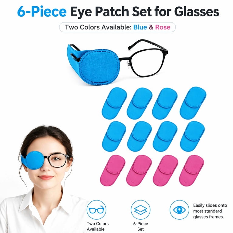 6 Pack Eye Patches for Kids Girls Boys, MODANU Right & Left Eye