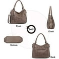 thumbnail image 5 of JOYSON Handbags for Women Shoulder Tote Zipper Purse PU Leather Top-handle Satchel Bags Ladies Medium A-sepia Brown, 5 of 5