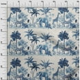 thumbnail image 3 of oneOone Cotton Poplin Medium Blue Fabric Tropical Craft Projects Decor Fabric Printed By The Yard 42 Inch Wide, 3 of 4