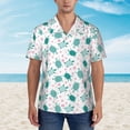 thumbnail image 2 of Pofeuu Sea Turtle Print Hawaiian Shirt for Men Sleeves Casual Button Down Summer Beach Dress Shirts T-Shirts,3X-Large, 2 of 7