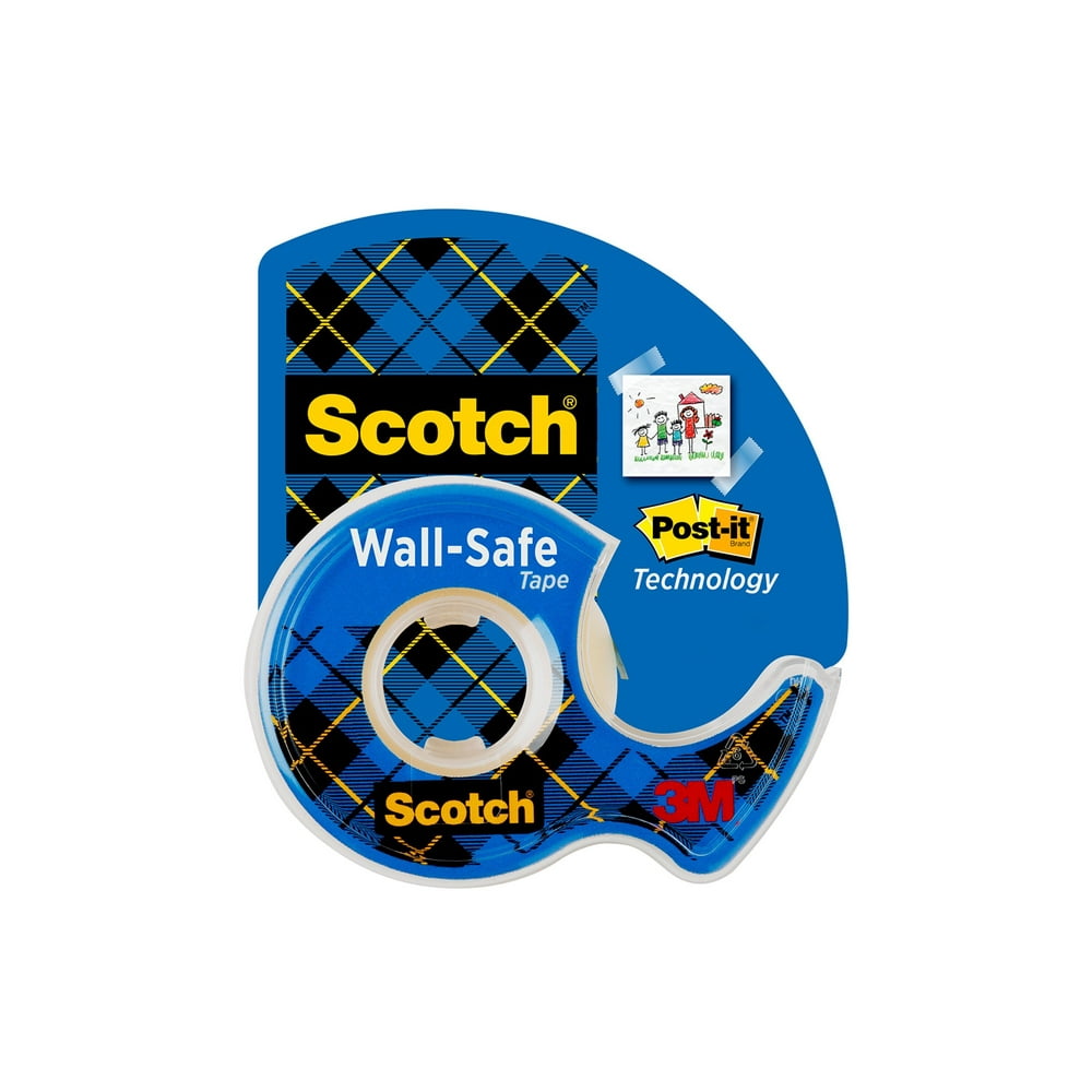 Scotch WallSafe Tape Dispenser, 3/4 in x 650 in, 1 dispenser Walmart