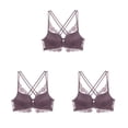 thumbnail image 3 of Jumpingount Ropa interior sexy sin costuras de algodón grueso Beauty Back Bras Cierre frontal Mujeres Push Up Bra Lencería Bralette Gris Púrpura Type1 NO1, 3 of 6