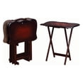 thumbnail image 2 of Coaster Company 5-Piece Tray Table, Merlot, 2 of 2