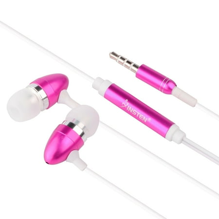 3 Mini Phone Stereo - Insten Universal 3.5mm In-Ear Stereo Headset with Mic For Samsung Galaxy S9 S9+ Plus S8 S8+ J7 J3 J1 HTC One M9 M8 LG Stylo 3 Cell Phone/Tab Tablet PC Laptop iPad Mini 5 iPad Air 2019 Hot Pink