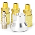 thumbnail image 2 of FrostHike 3-Way Air Manifold 4 Ports Aluminum Industrial Pneumatic Air Compressor Quick Connect Socket In Line Type Air Hose Splitter with 3 Couplers and 1/4" Male NPT Plug, 2 of 5
