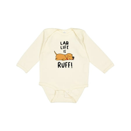 

Inktastic Lab Life is Ruff! Yellow Lab Gift Baby Boy or Baby Girl Long Sleeve Bodysuit