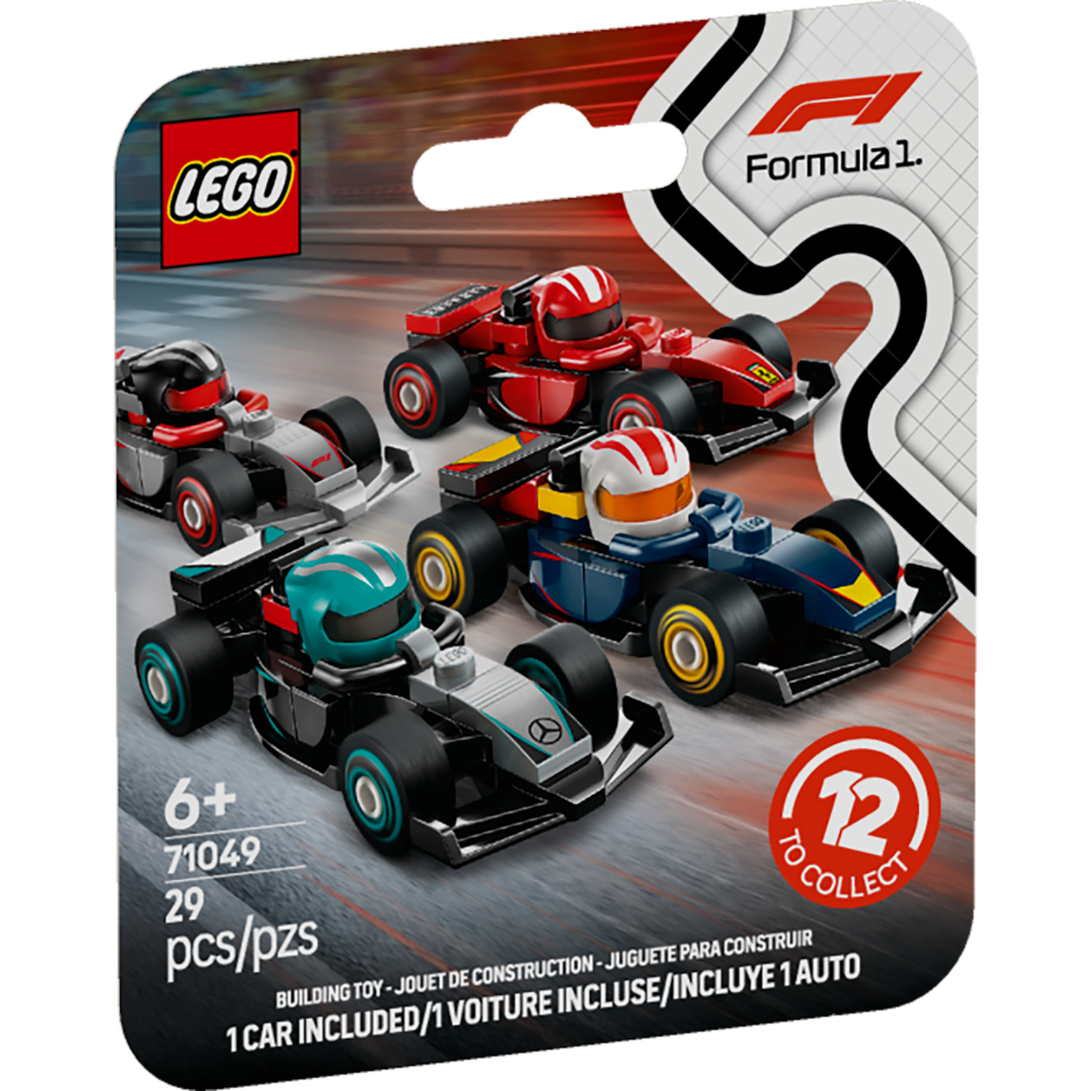 LEGO Autos de Carrera Coleccionables F1 - Set de Construcción de Modelo de Coche Edición Limitada - Caja Misteriosa para Fans de Fórmula 1 y Niños, Niñas y Niños Mayores de 6 Años - Idea de Regalo Coleccionable - 71049 2