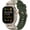 Titanium Adapter-ArmyGreen, variant on VeveXiao for Apple Watch Band for Apple Watch Ultra Band Apple Watch Ultra 2 49mm for Men, Silicone Rubber Bands for Series 9/8/SE2/7/6/SE/5/4/3/2/1 45mm 44mm 42mm Stainless Steel Metal Connector Band