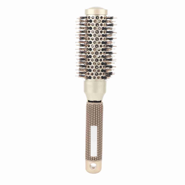 Cepillos de peluquería para rizar el cabello, peine redondo de cerámica de 25 mm.