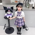thumbnail image 4 of Anime Kuromi Melody Girl's Shirt Pleated Skirt Bow Tie Sanrios Summer Jk Sweet Princess Dress Fashion Kawaii College Style Set, 4 of 5