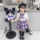 thumbnail image 4 of Anime Kuromi Melody Girl's Shirt Pleated Skirt Bow Tie Sanrios Summer Jk Sweet Princess Dress Fashion Kawaii College Style Set, 4 of 5