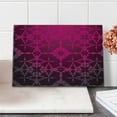 thumbnail image 2 of Magenta Cutting Board, Victorian Classical Bound Ornamental Mosaic Patterns in Nostalgic Design, Decorative Tempered Glass Cutting and Serving Board, Small Size, Magenta, by Ambesonne, 2 of 5