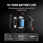 Jackery Solar Generator 5000 Plus with 2x500X Solar Panels, 5040Wh LiFePO4 Battery Power Station, 120V/240V 7200W AC Output, Portable Generator for Home Battery Backup, Power Outages