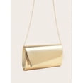 thumbnail image 3 of Women's Metallic Envelope Clutch Bag, Elegant Gold Evening Purse for Wedding, Cocktail, Party and Formal Events, 3 of 7
