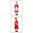thumbnail image 4 of XIMIN Girls Mrs. Santa Claus Costume Holiday Dress Up Outfits Plus Size Christmas Santa Dress with Apron and Hat for Nightclub Cosplay Party, 4 of 7