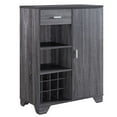 thumbnail image 2 of Furniture of America Morchi Modern Wood 12-Bottle Buffet in Dark Gray, 2 of 10