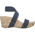 thumbnail image 3 of LifeStride Womens Del Mar Ankle Strap Wedge Sandals Navy 8.5 Medium (B,M), 3 of 6