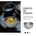 thumbnail image 2 of RUNROTOO Double Layer Insulation Stainless Steel Rice Bowl Silver for Home Use 1Pcs, 2 of 8
