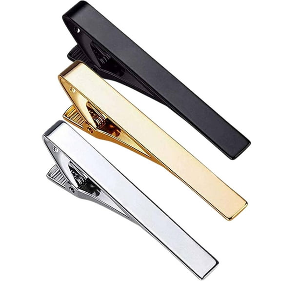DESIGNICE 3Pcs Classic Style Tie Clips for Men