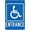 Warning Sign 3, variant on Handicap Parking Sign (Access at Rear with Symbol) - 8"x12" Metal Security Tin Warning Sign, Accessibility Decor for Street Business Home Parking Lot