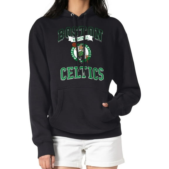 Women's G-III 4Her by Carl Banks Black Boston Celtics Graphic Fleece Pullover Hoodie