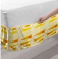 thumbnail image 2 of Burnt Orange Bed Skirt, Abstract Modernistic Pattern with Geometric Shapes Summer Tones, Elastic Bedskirt Dust Ruffle Wrap Around for Bedding Decor, 4 Sizes, Yellow Marigold and Cream, by Ambesonne, 2 of 2