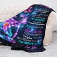 thumbnail image 2 of LHSHID Gift for My Daughter Blanket from Mom as Birthday Present I Love You Letter to Her Ultra Soft Flannel Fleece Light Weight Bed Throw 60x80in, 2 of 5