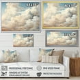 thumbnail image 4 of Designart "Neutral Clouds Minimalist Sky II" Clouds Floater Framed Wall Art Living Room, 4 of 5
