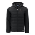 thumbnail image 2 of Men's Cutter & Buck  Black Cincinnati Bearcats Evoke Hybrid Eco Softshell Recycled Full-Zip Hoodie Jacket, 2 of 3