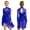 Blue, variant on Girl's Figure Skating Lyrical Dance Dress Gymnastics Skirt Modern Competition Ballet Leotard Irregular Navy Blue 8