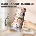 thumbnail image 5 of 20OZ Dog Pattern Durable Tumbler with Handle Stainless Steel Double Wall Cup Unique Birthday Christmas Gifts for Dog Lovers Women Men Maintains Hot and Cold Drink Temperatures, 5 of 6