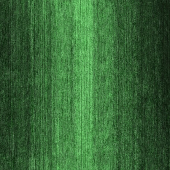 Ahgly Company Indoor Square Abstract Emerald Green Contemporary Area Rugs, 8' Square